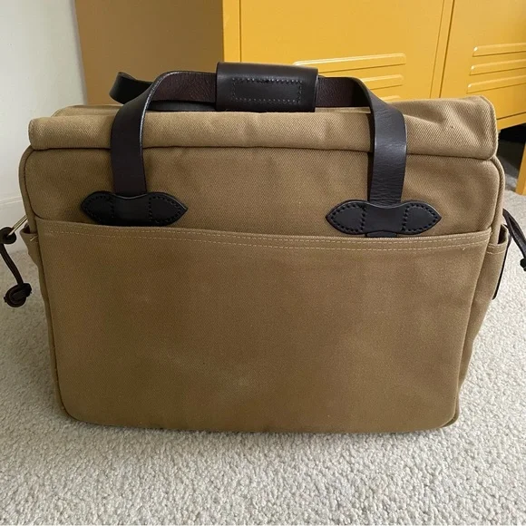 Filson 258 padded computer briefcase bag - tan - Picture 2 of 9